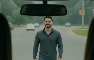 My sister and I were on the road when we saw a man standing ahead: I hi:t the brakes, he walked toward us slowly, and in his hands was something…