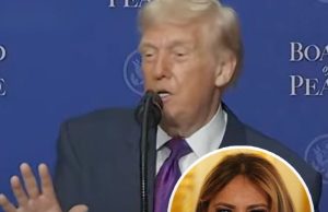 Trump goes on confusing rant about Melania and details putting hand ‘on certain part of her b0dy’ during Board of Peace speech