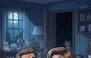 A married couple were asleep when the phone rang