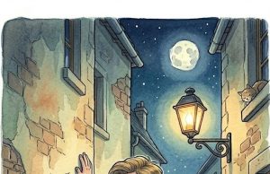 At the end of their first date, a young man takes his date home.