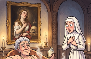 It was time for Father John’s Saturday night bath
