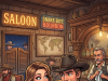 A cowboy walks into a bar and takes a seat next to a very attractive woman.
