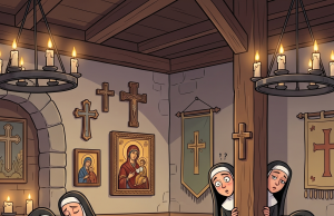 A nun walks into a doctor’s office looking completely exhausted.