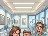 A middle-aged couple walks into a premium dental clinic in Munich.