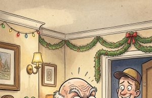 An Old Man Is Invited To A Xmas Party